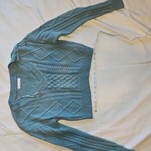 Aeropostale Women's Teal V-Neck Sweater